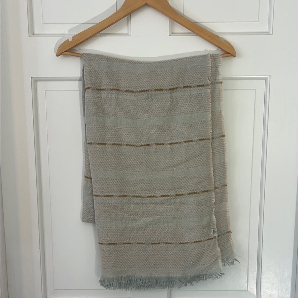 PRANA Light Grayish blue Striped Women's Scarf - Neutral Accessory